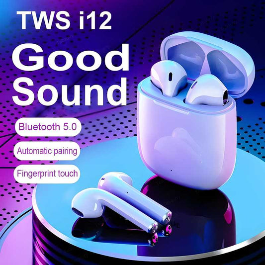 i12 TWS Wireless Headphone Bluetooth Earphone 5.0 Stereo Headset for all Mobiles  APPLE FIRST COPY