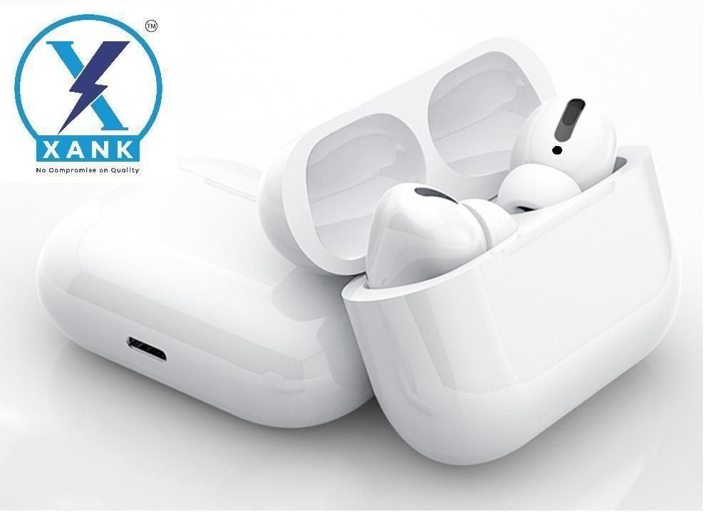 apple [xank] Air-pods Pro with Wireless Charging Case with Sensor Enabled Headset (White, True Wireless)
