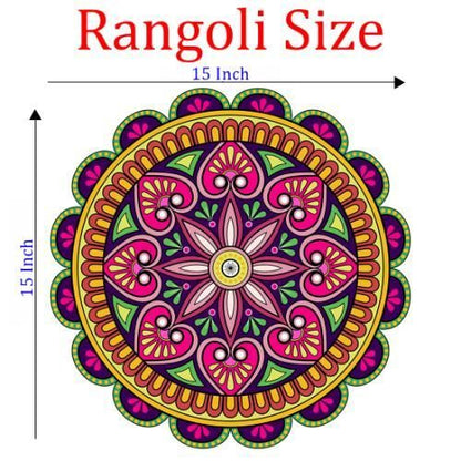 Diwali Rangoli Stickers Flower Pan