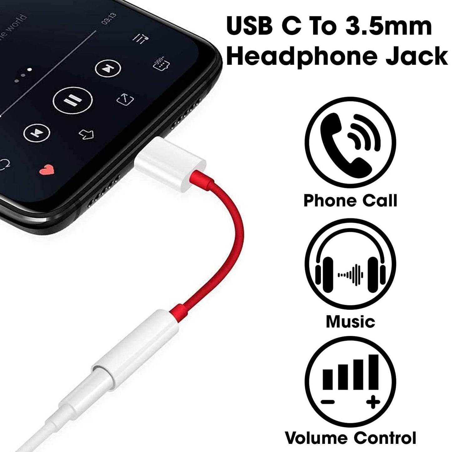 Type C to 3.5 mm Jack Audio Connector original from realme