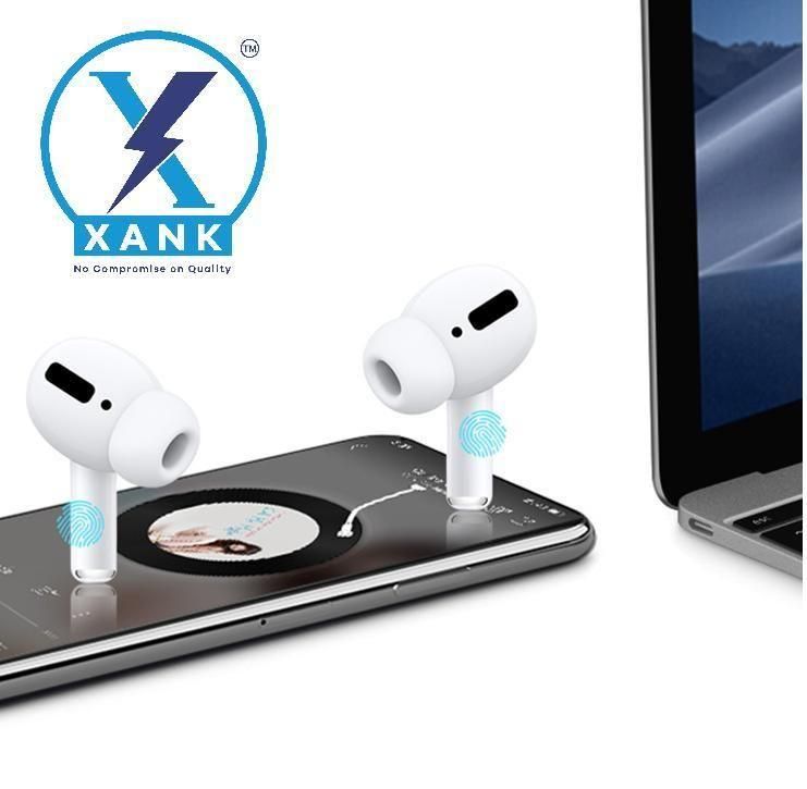 apple [xank] Air-pods Pro with Wireless Charging Case with Sensor Enabled Headset (White, True Wireless)
